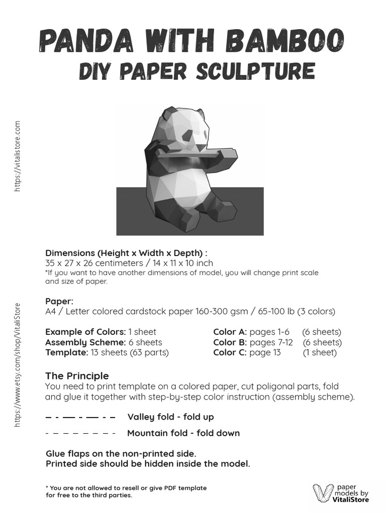 Panda iendo bambu pdf paper stationery