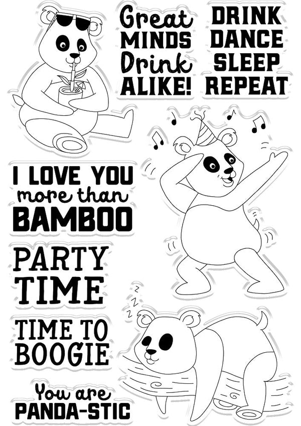 Crafters panion clear acrylic stamp â great minds drink alike