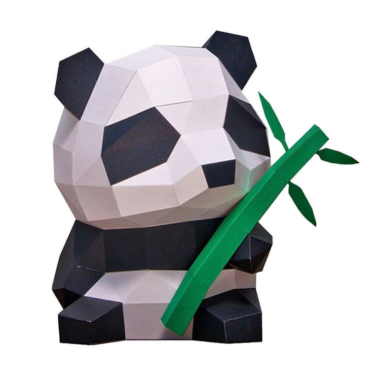 Panda d stereoscopic paper model creative handmade origami paper toy for home