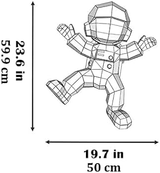 Astronaut solar system planets model diy paper craft template d wall decoration art piece paper ornament paper sculpture geometric paper craft origami not a finished model arts crafts