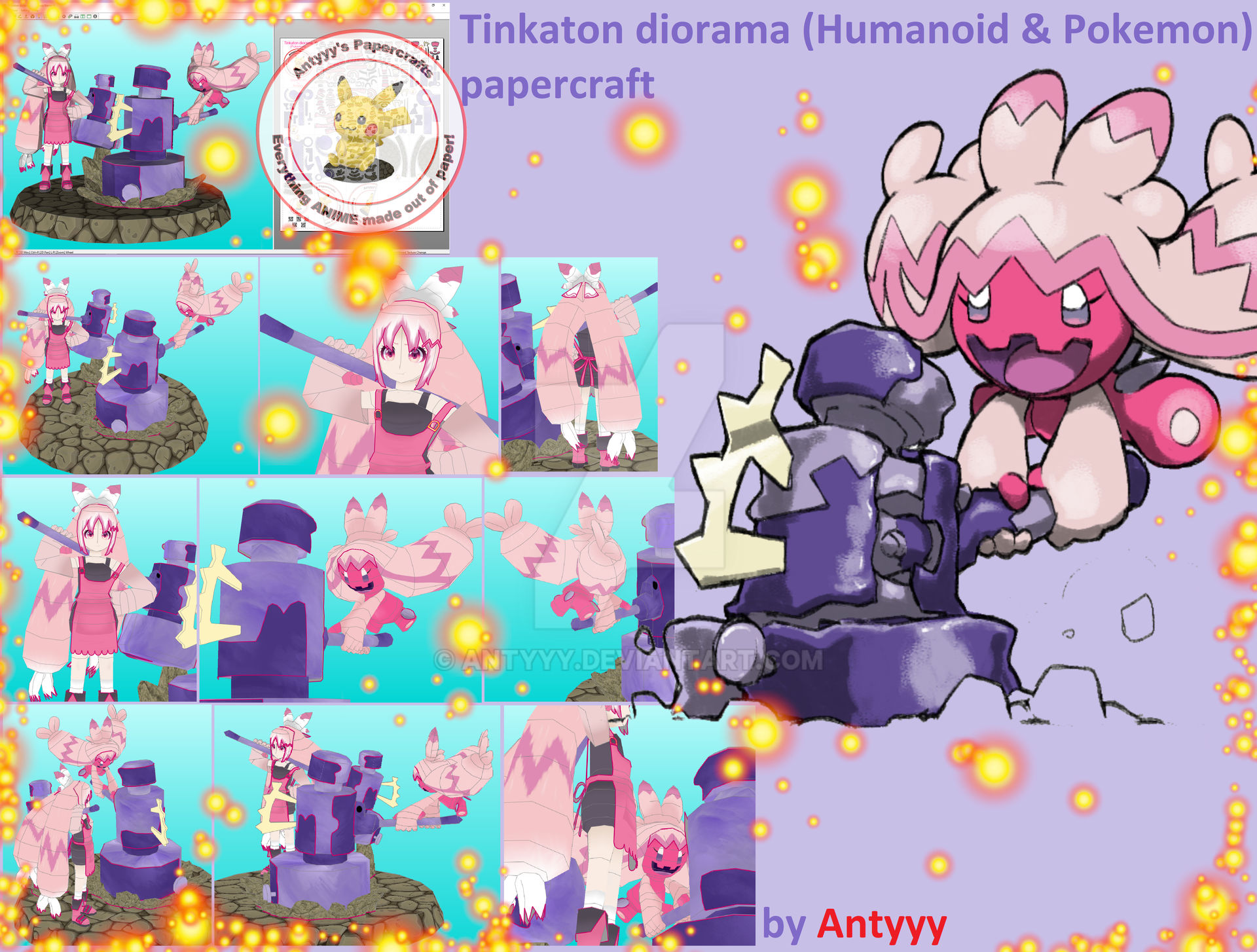 Tinkaton pokemon papercraft by antyyy on