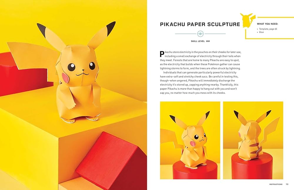 Amazing pokãmon paper crafts colorful creations inspired by the world of pokãmon reinhart pop