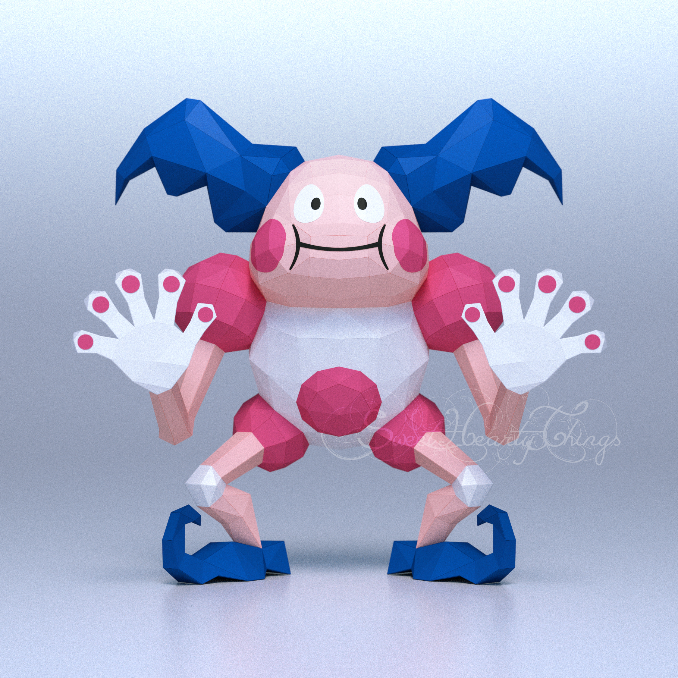 Papercraft pokemon mr mime pdf dxf templates