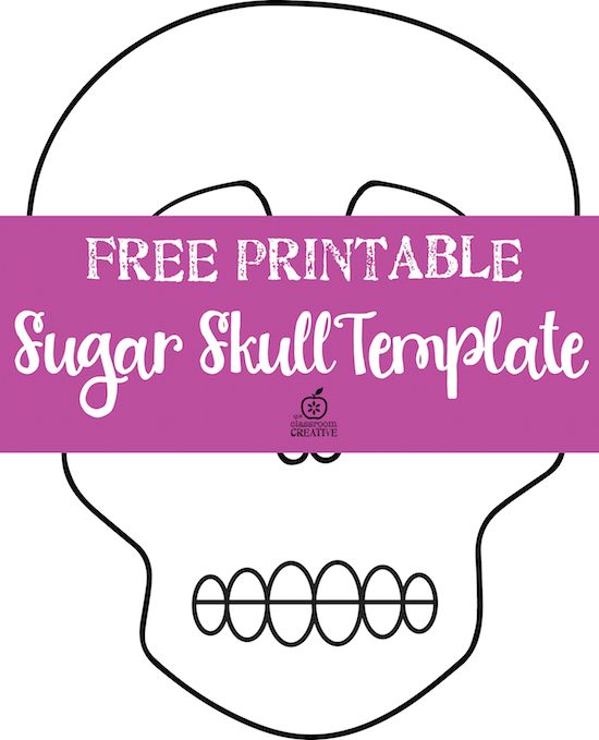 Create stunning day of the dead sugar skulls with our free template