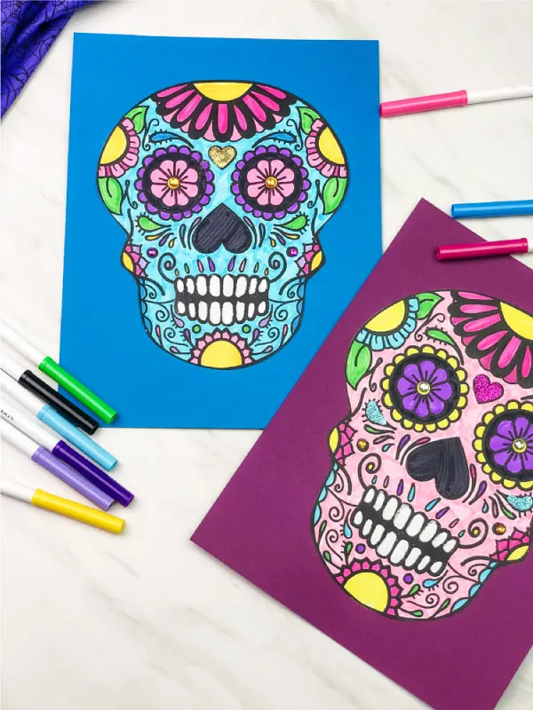 Sugar skull craft for kids free printable