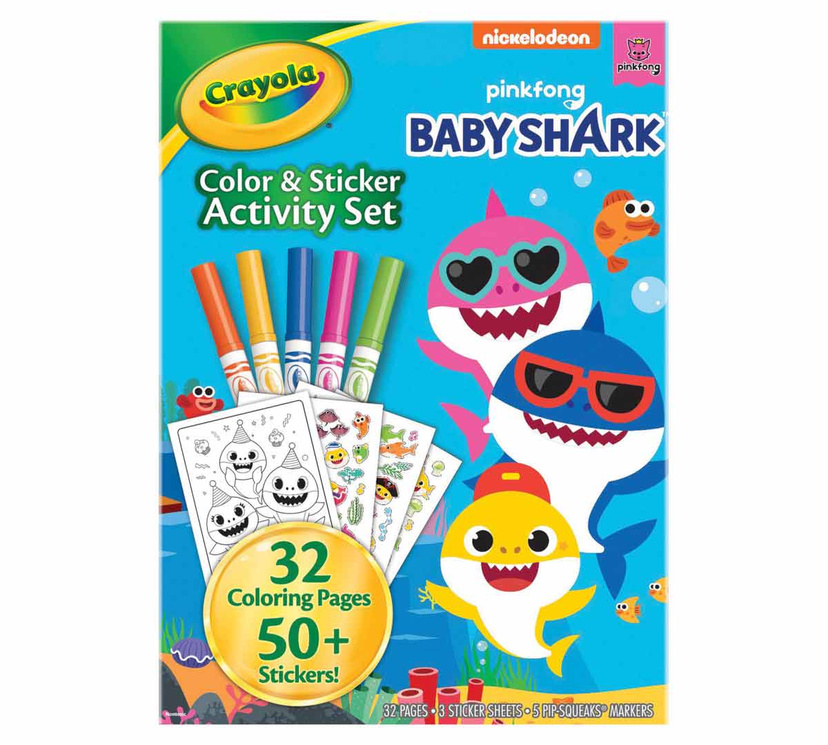 Baby shark color and sticker activity set