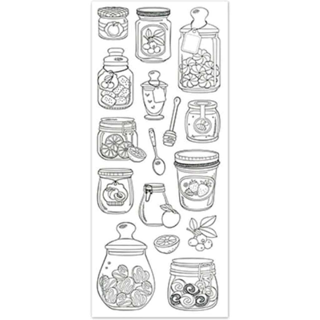 Buy paper craft stickers living in cat wglitter mason jar in x in for aed online creative minds art supplies store dubai