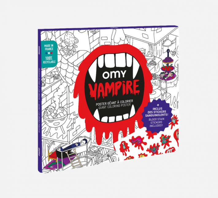 Omy vampire colouring in poster stickers â w o r d