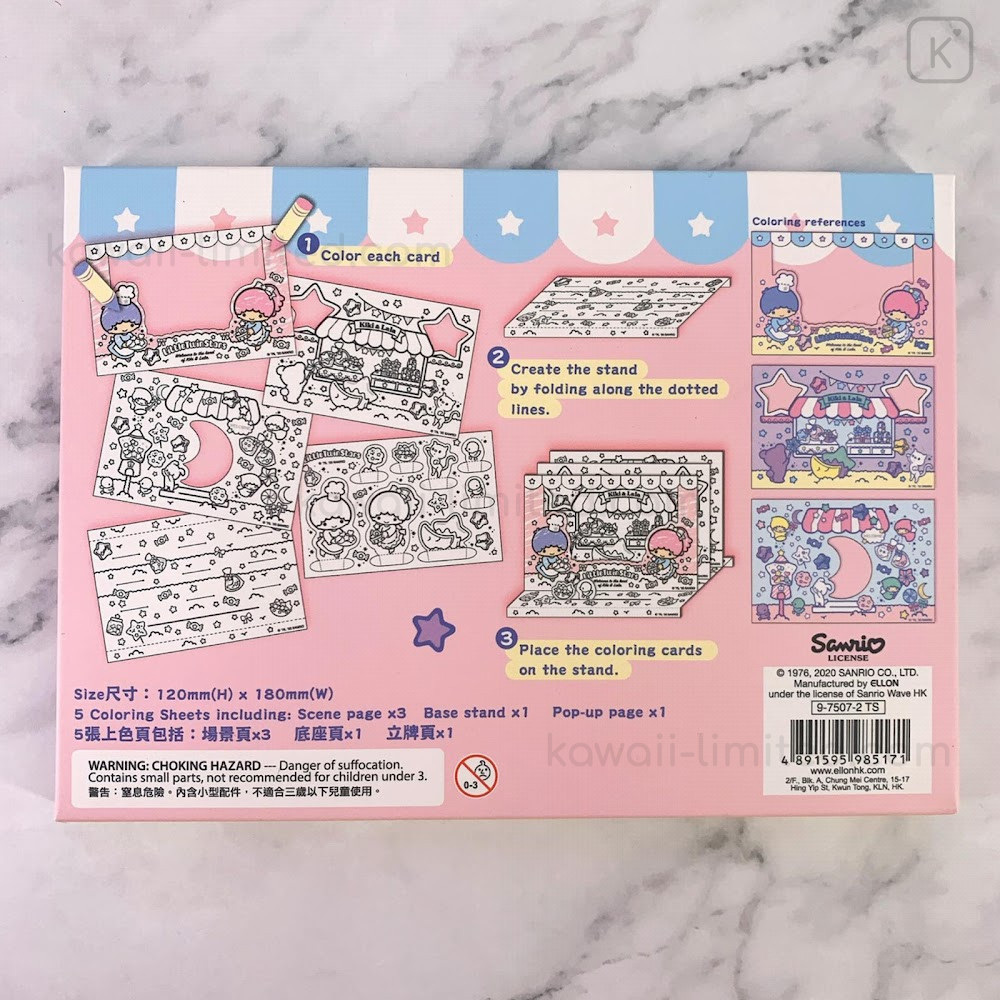 Sanrio diy coloring paper craft set