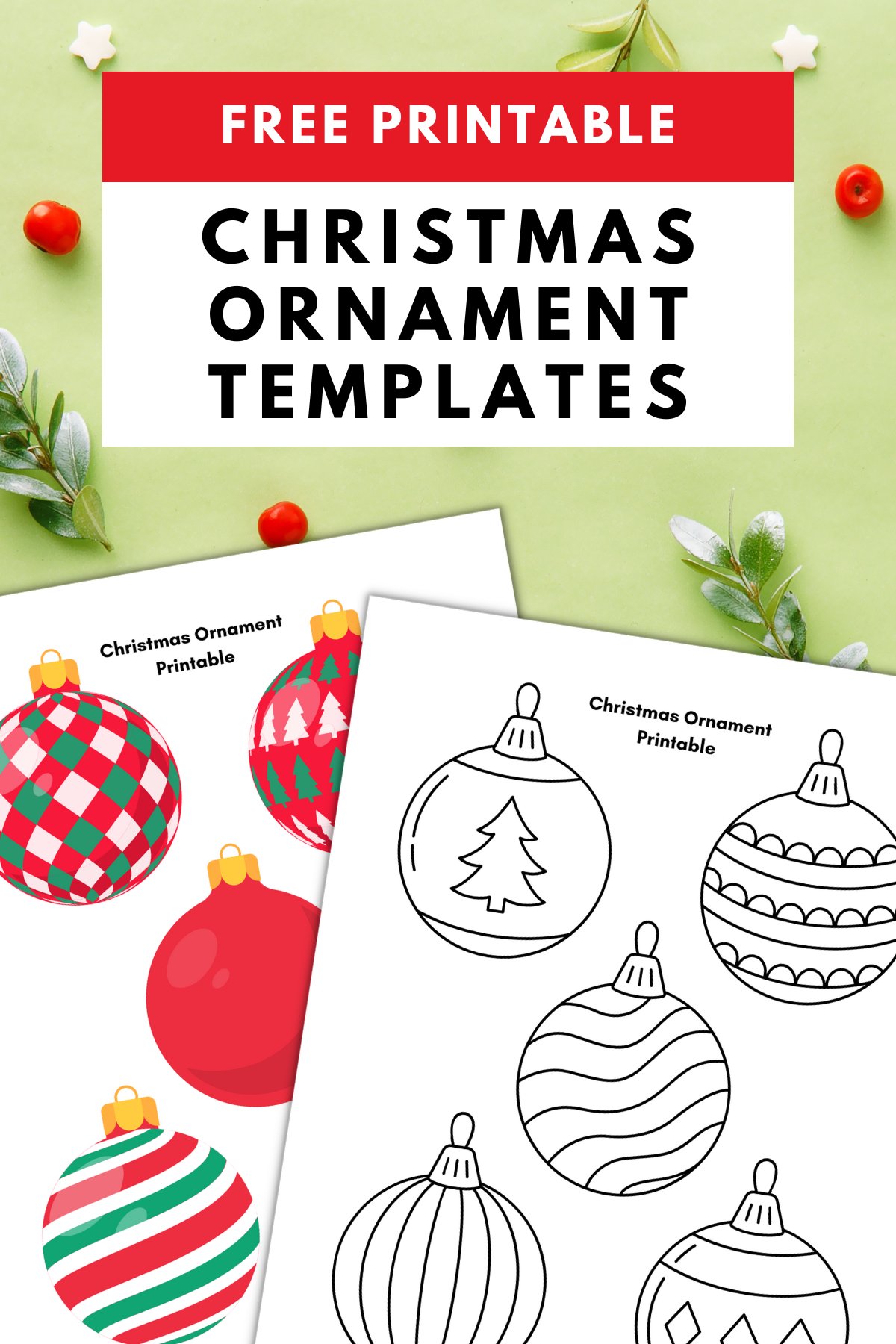 Christmas ornament printable â gathering beauty