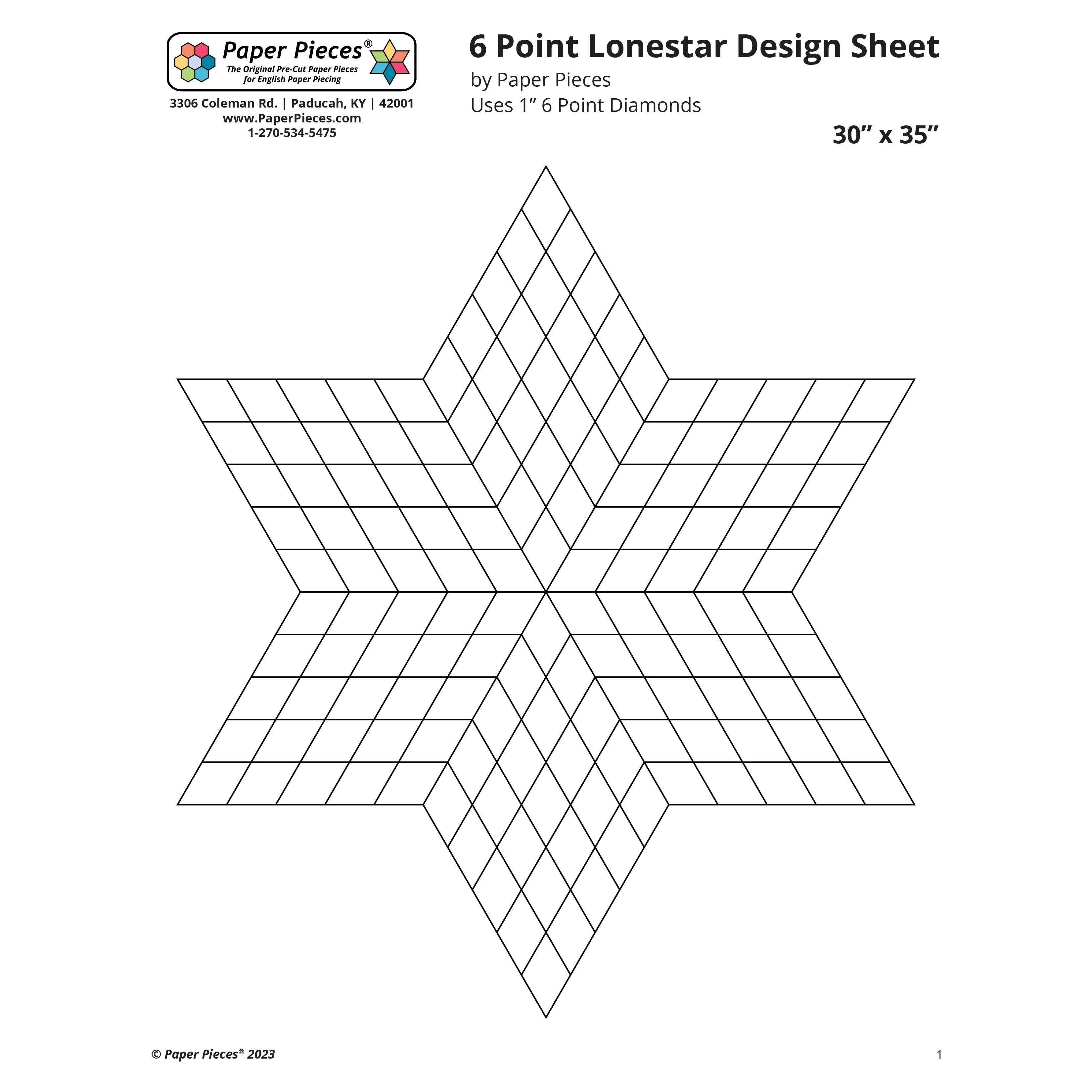 Point lone star design sheet free pdf download â paper pieces