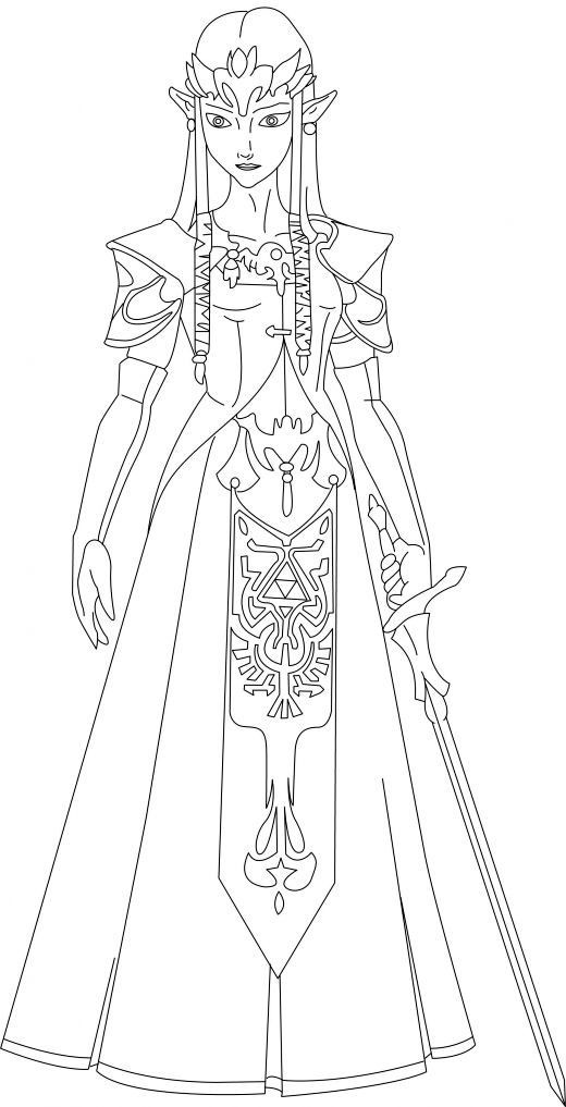 Free printable zelda coloring pages for kids