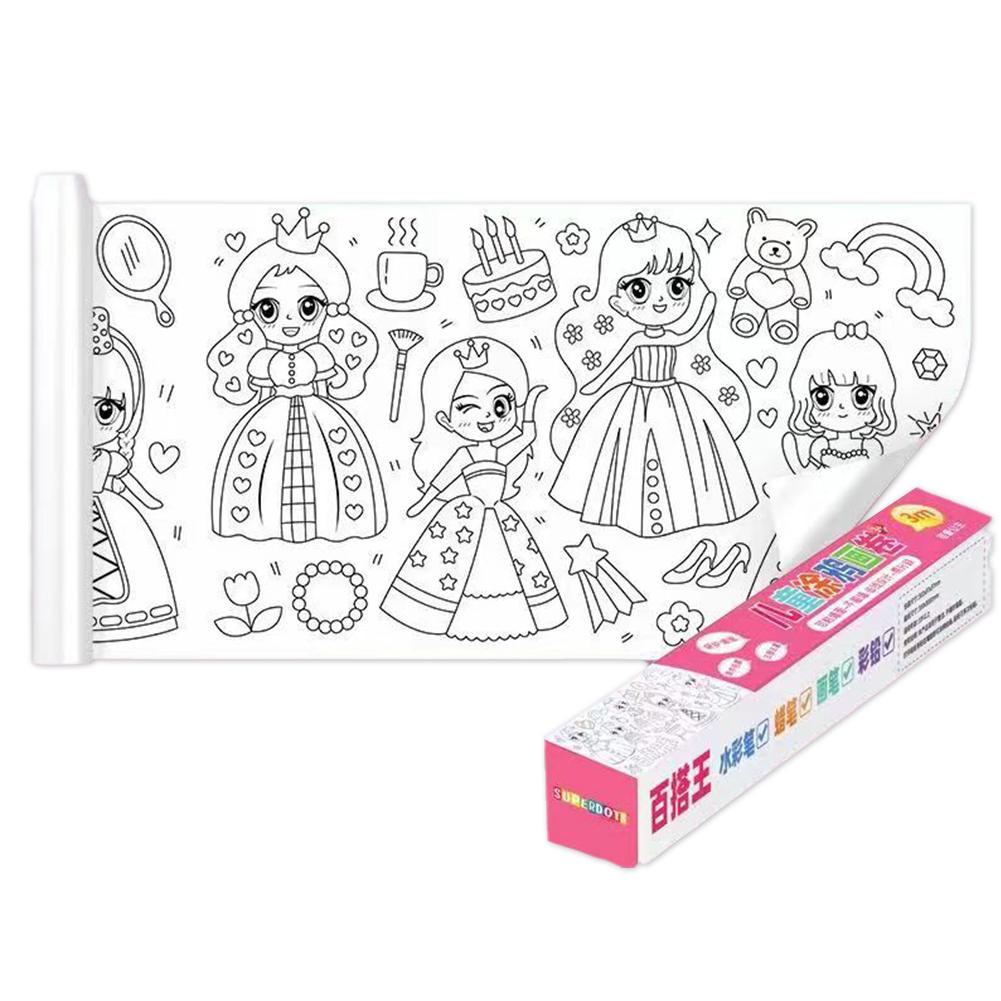 M children coloring paper toy coloring paper animal scroll long roll dinosaur set for kids learning education toys birthday