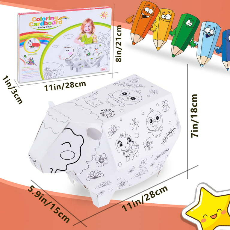 Dream fun coloring kit for girl age art and craft d painting puzzle for