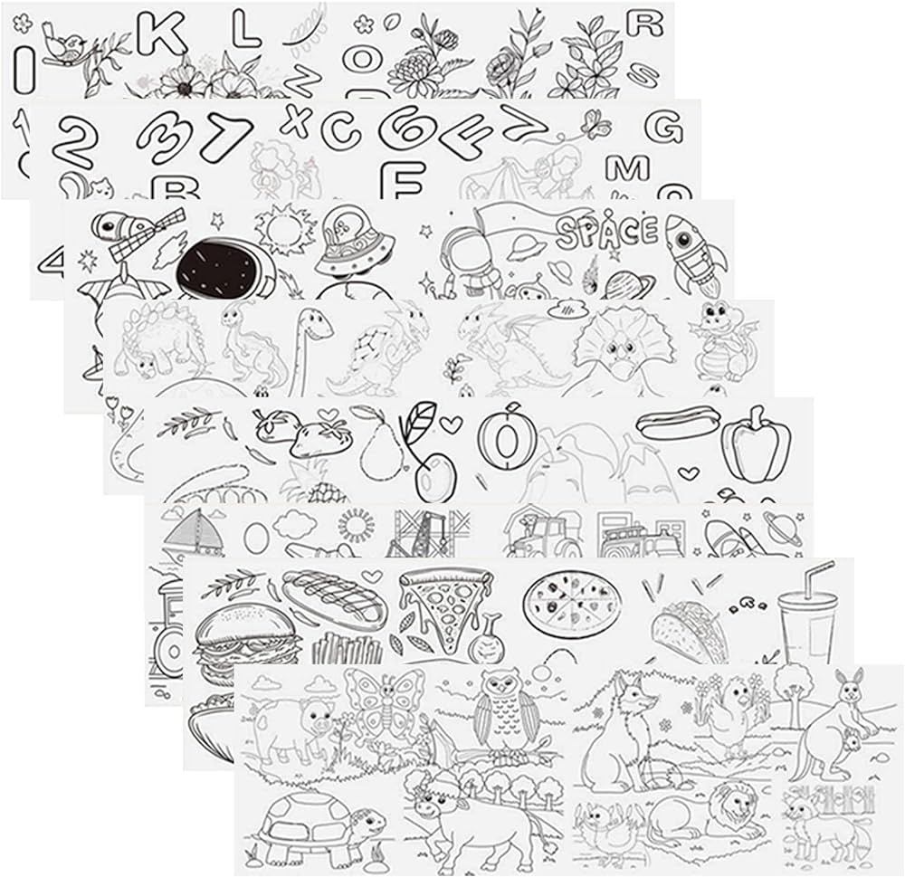 Mumiao childrens drawing roll paper drawing poster paper toy for painting artwork for children teenagers students to practice hand