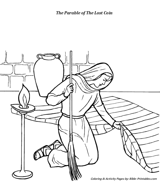 The parable of the lost coin coloring pages
