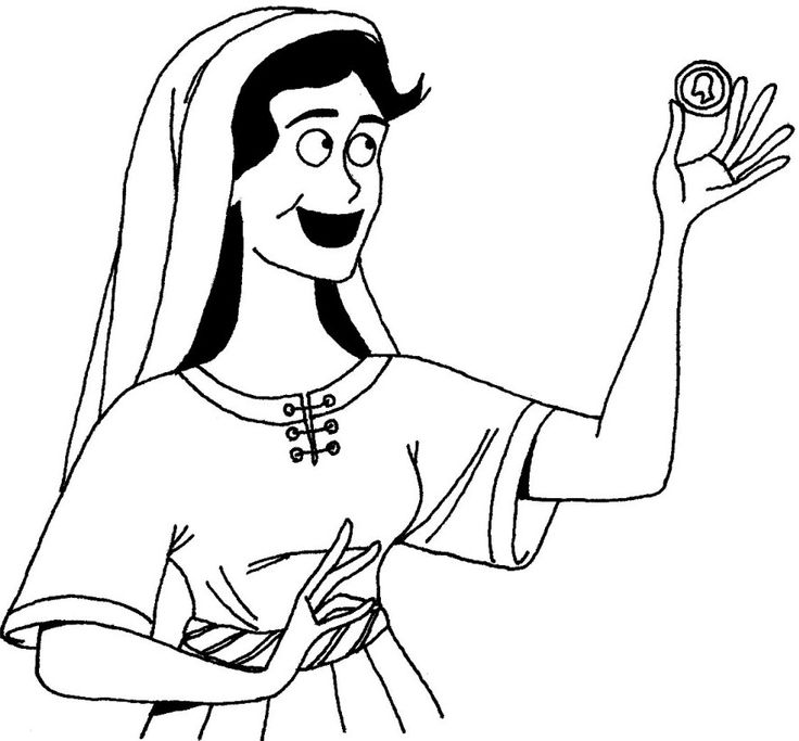 Parable of the lost coin coloring pages