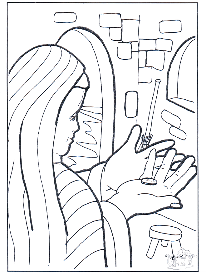 Parable of the lost coin coloring pages