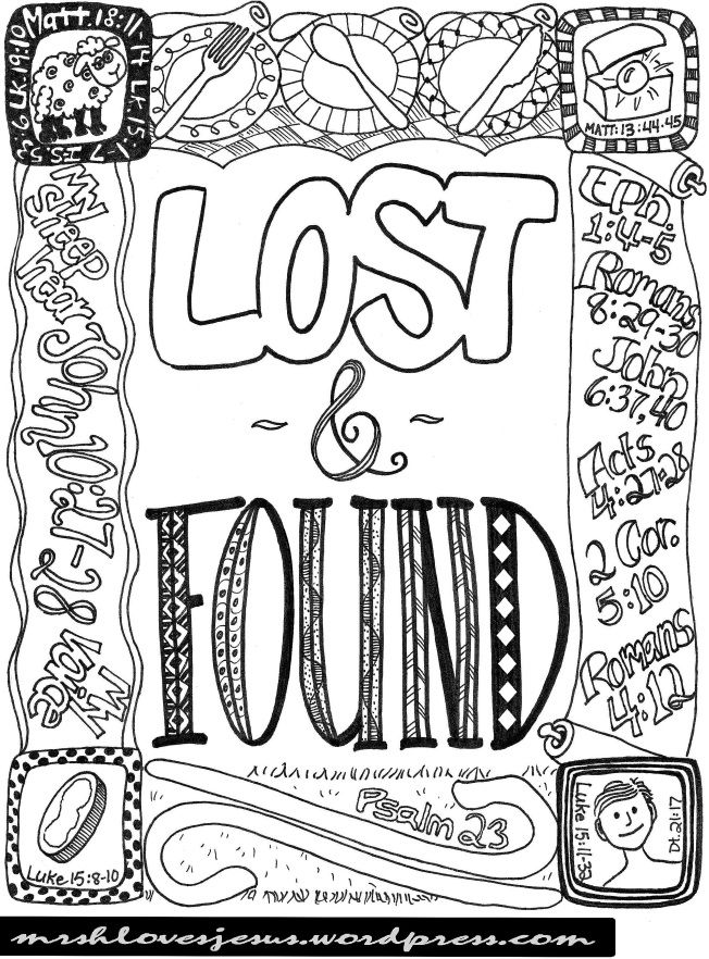 Lost found the parables of âlostâ things coloring pages childrens bible coloring pages inspirational