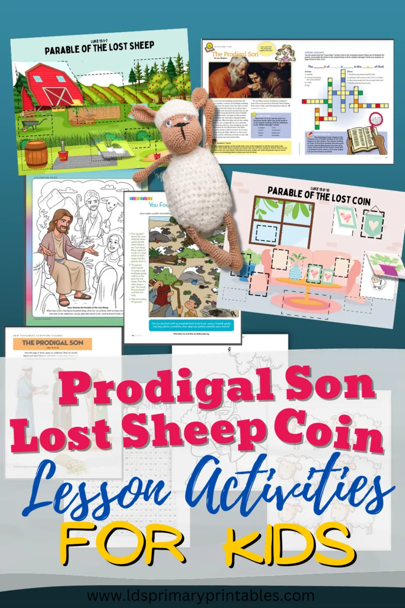 Parable of the lost sheep lost silver prodigal son bible lessons for kids