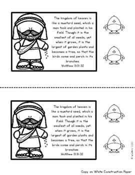 Parable of the mustard seed craft and coloring page by kinderbeez