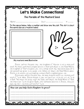 The parable of the mustard seed by jessica richmond tpt