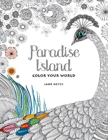 Paradise island adult coloring book â greene bark press