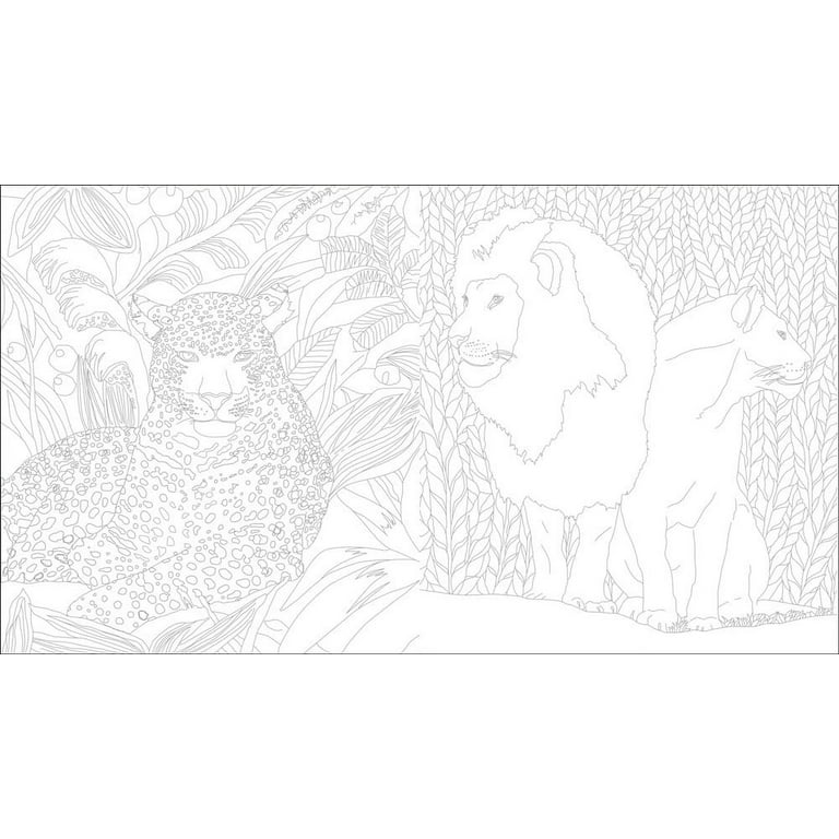 Paradise of animals adult coloring book