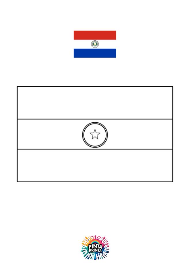 Ð dibujos de bandera de paraguay para colorear dale color ahora