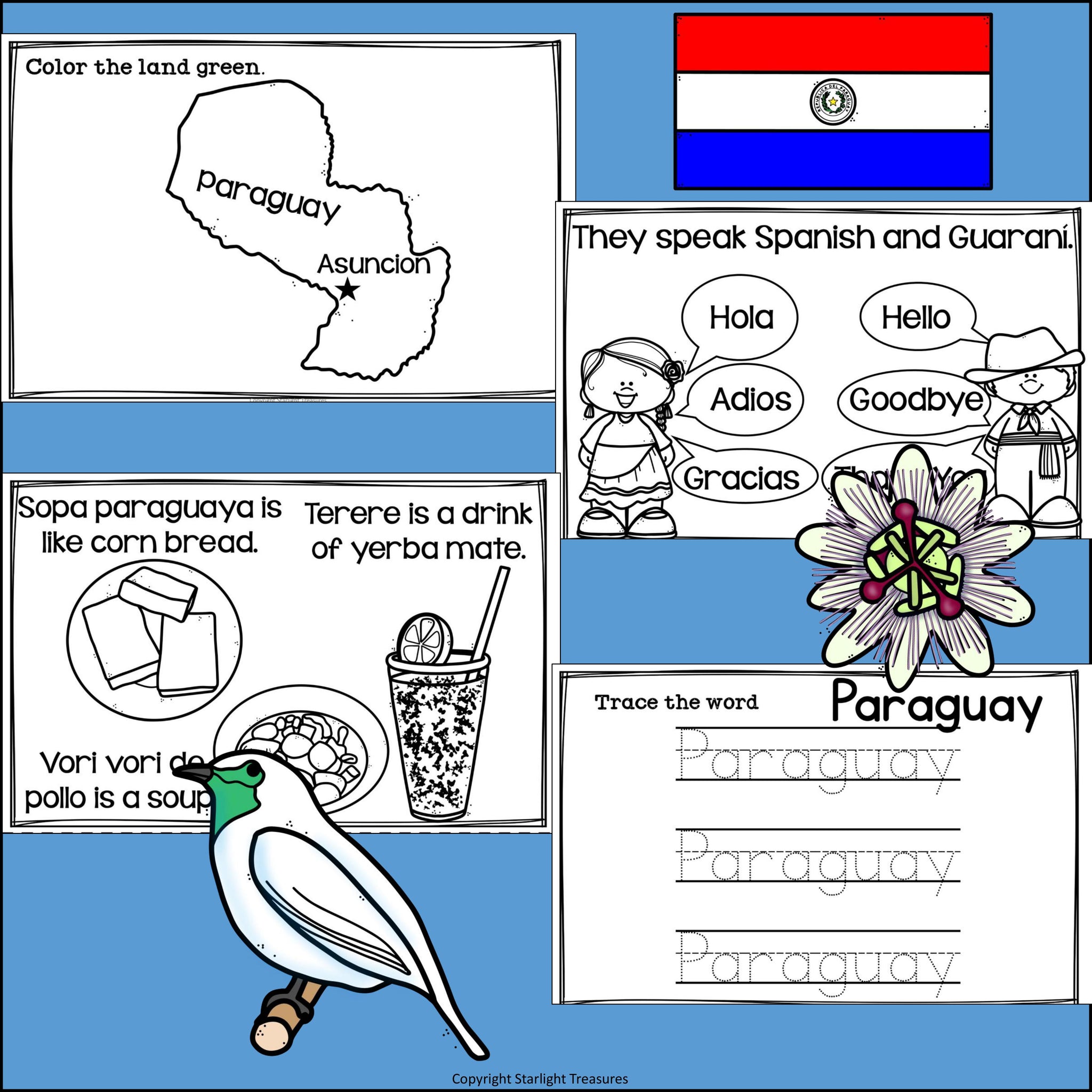 Paraguay mini book for early readers
