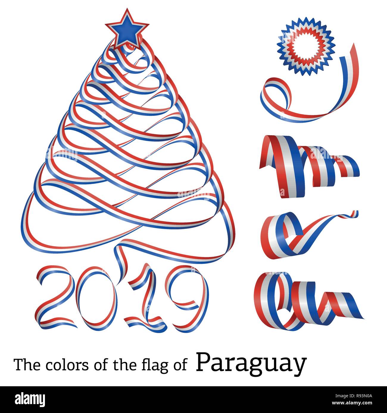 Paraguay flag vector cut out stock images pictures