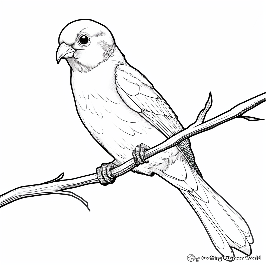 Parakeet coloring pages