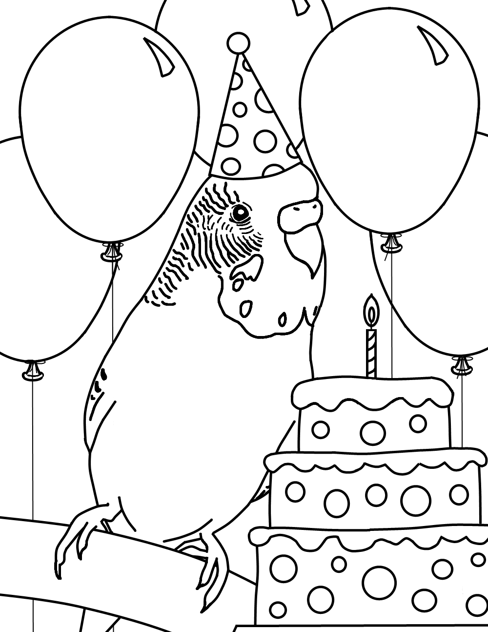 Tag archives budgie coloring page