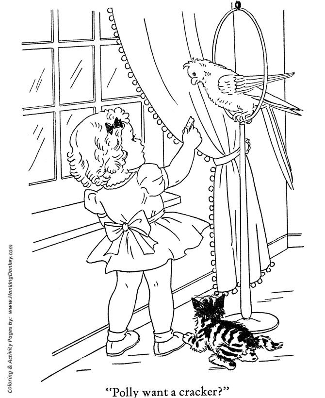 Pet bird coloring pages free printable parakeet coloring page for pre