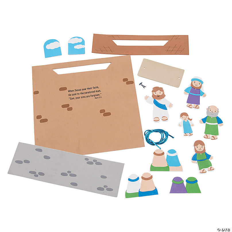D jesus heals a paralyzed man sign craft kit