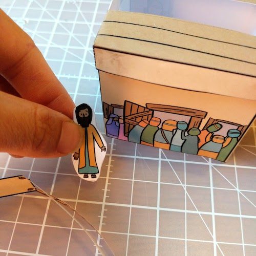 A crippled man lowered through a roof top â easy bible crafts for kids