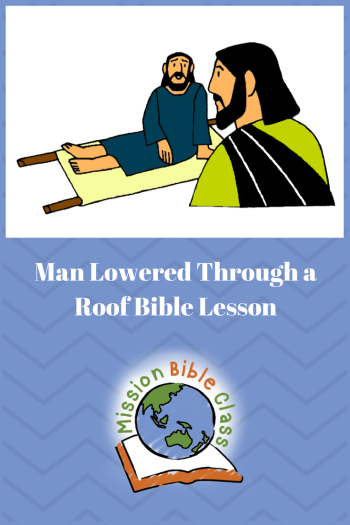 Man lowered through the roof