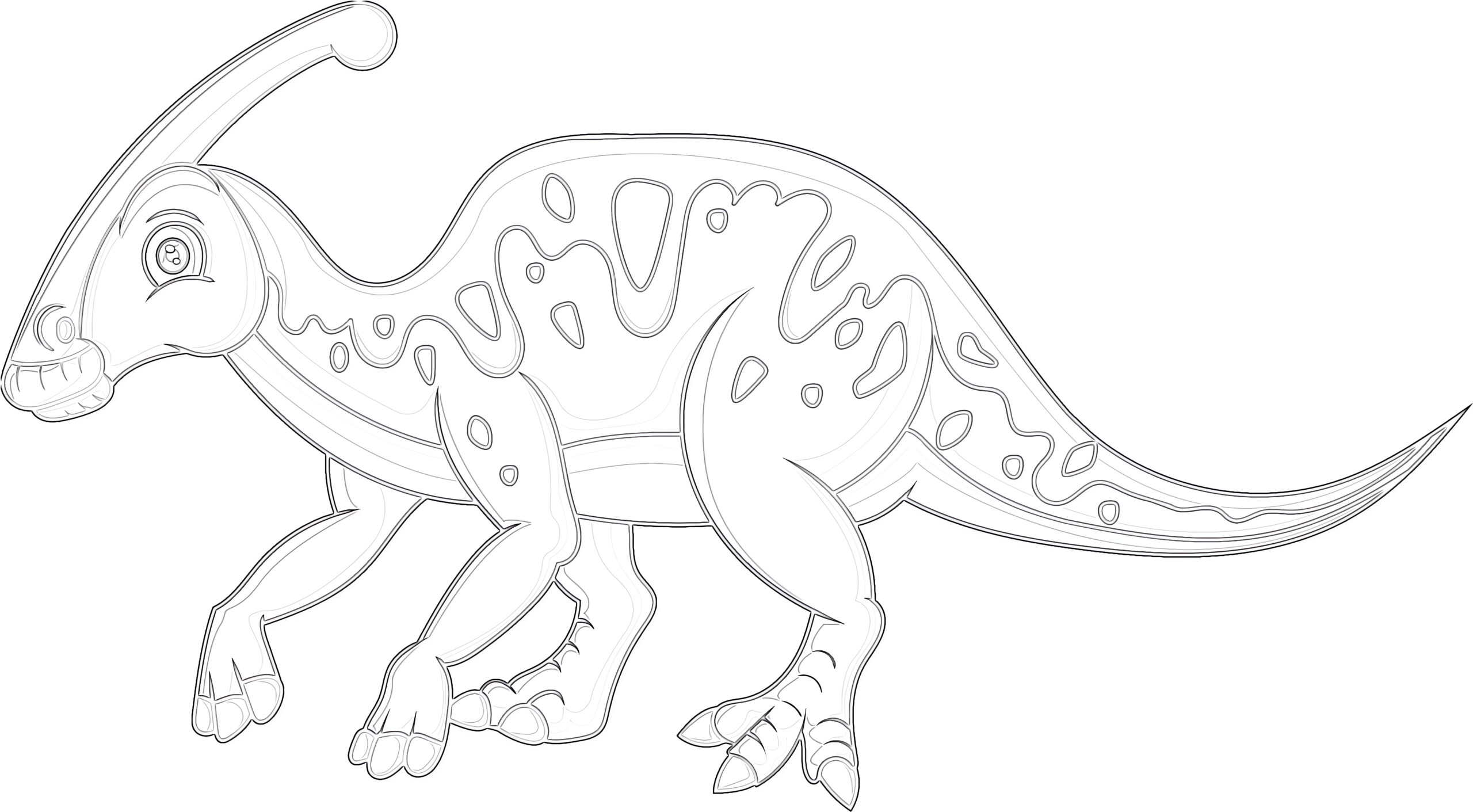 Parasaurolophus coloring page