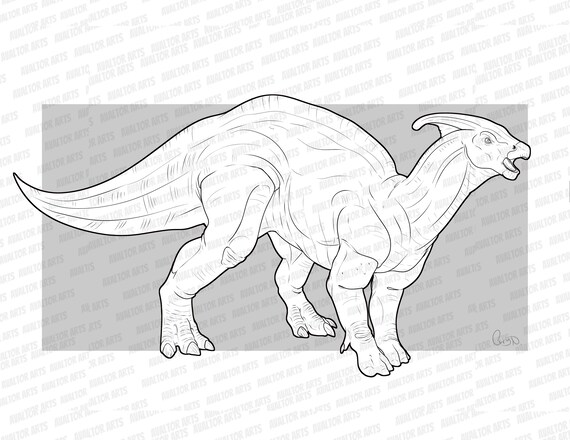 Parasaurolophus coloring page