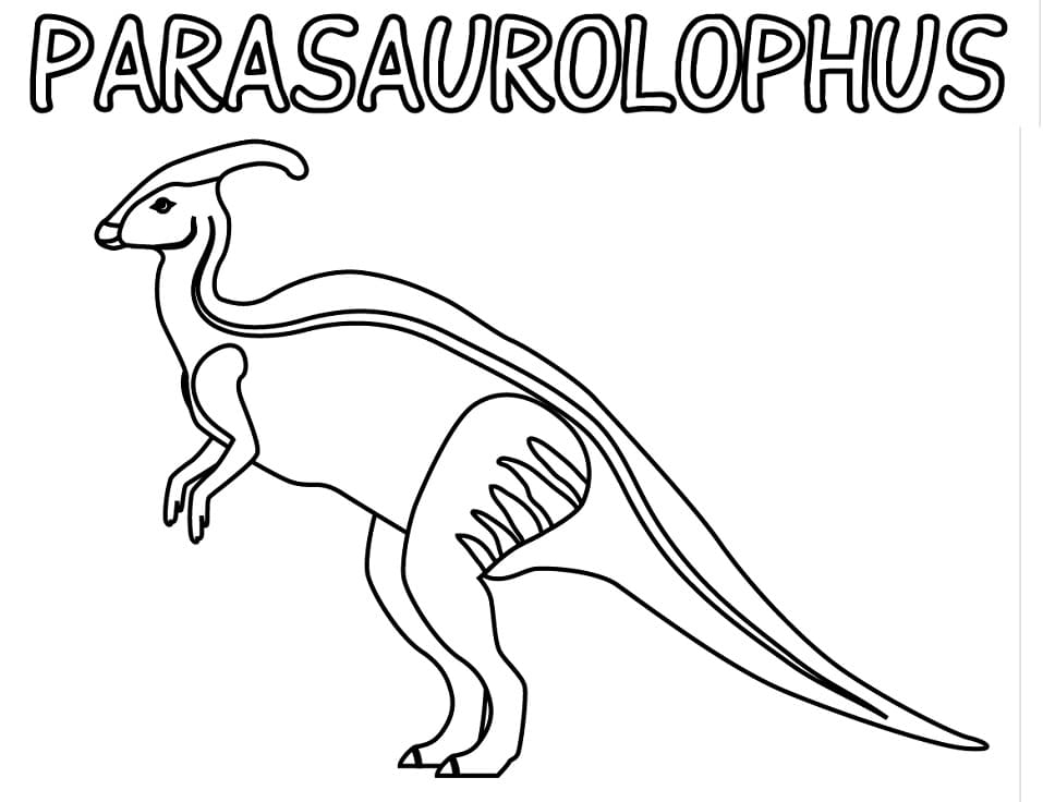 Parasaurolophus coloring page