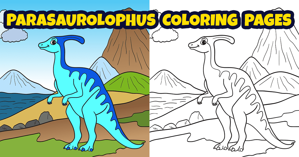 Parasaurolophus coloring pages for kids free pdfs