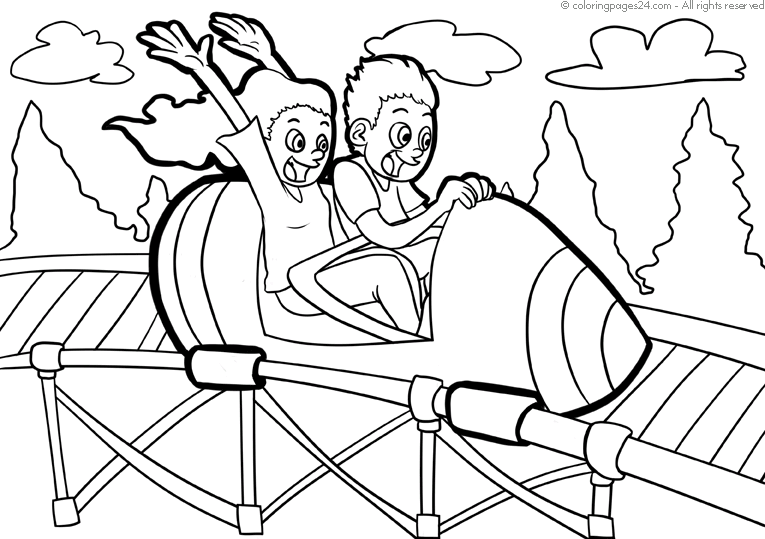 Amusement park coloring pages