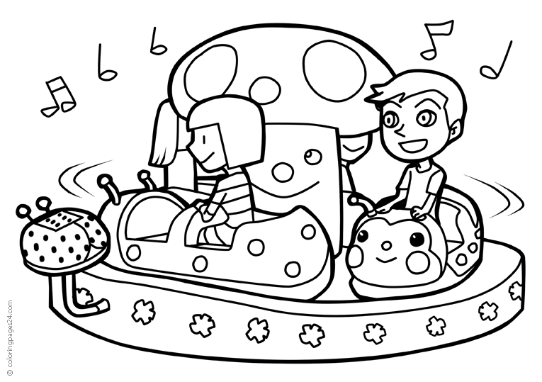 Amusement park coloring pages