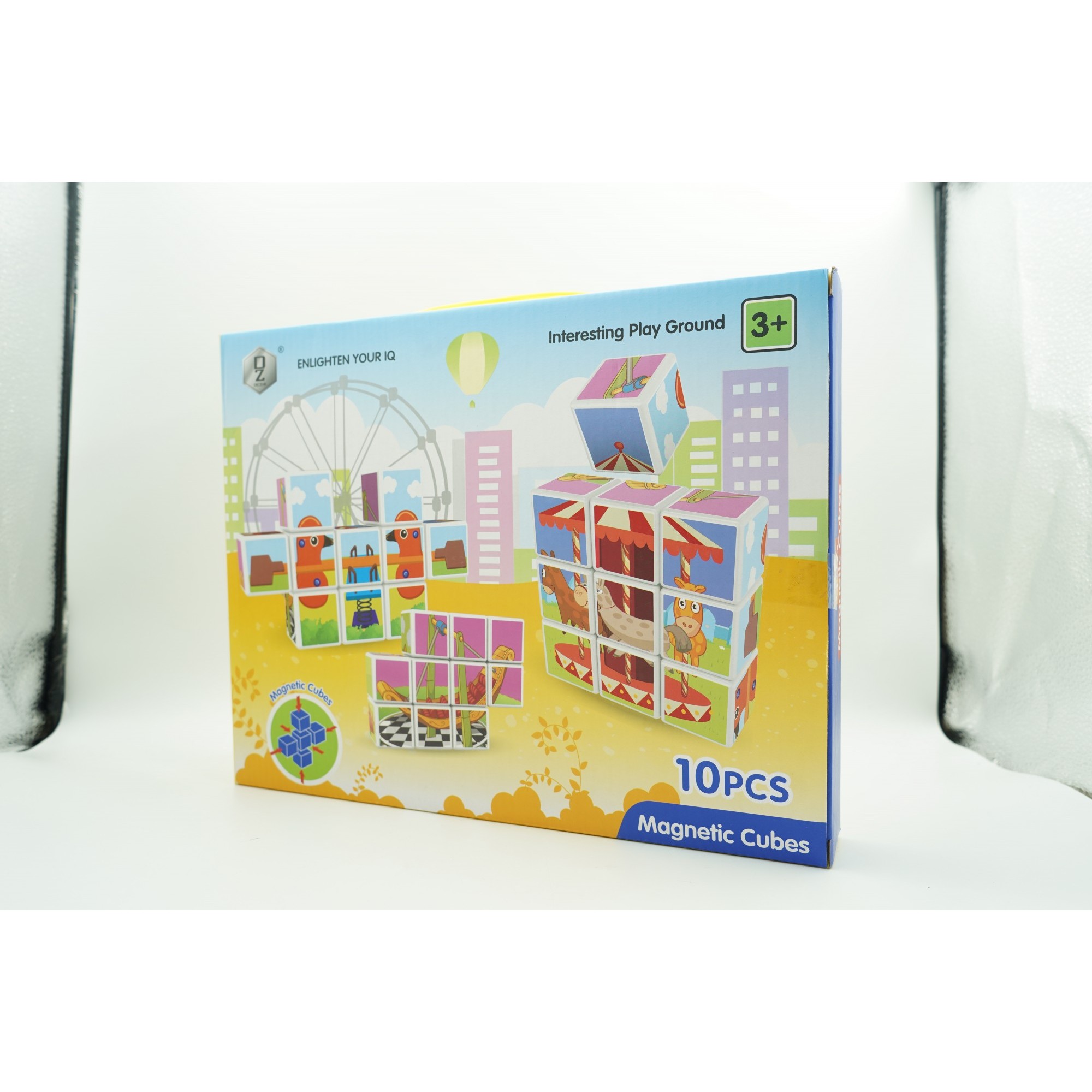 Set inteligent de cuburi magnetice pentru copii piese cutie depozitare puzzle parc de distractii