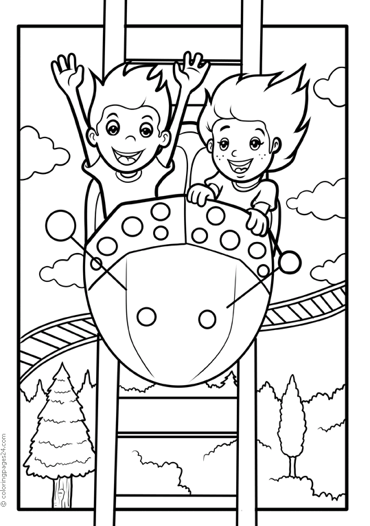 Amusement park coloring pages