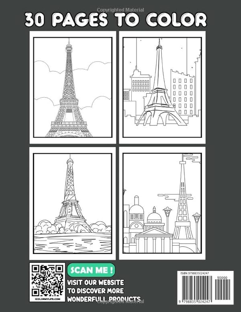 Paris coloring book for adults luxury city paris colouring book color your way to drawing have fun and stress relief by davis abbey davis