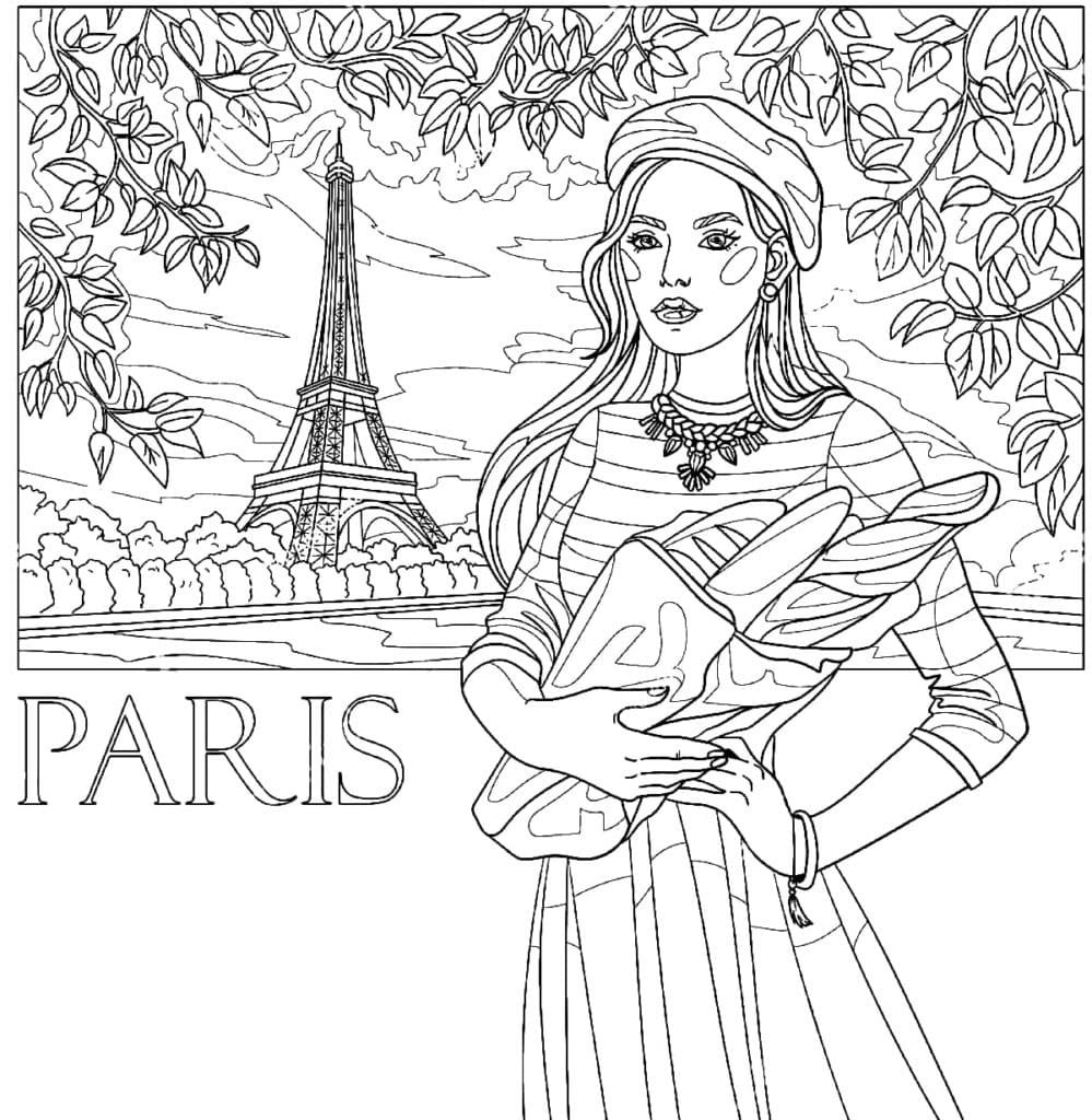 Paris coloring pages printable for free download