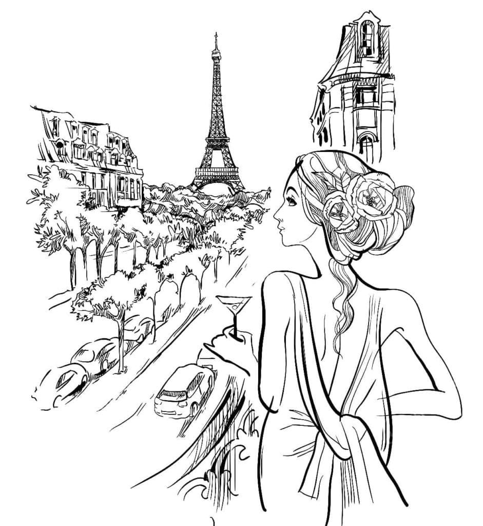 Paris coloring pages printable for free download