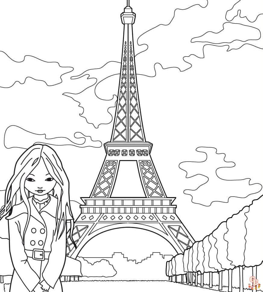 Printtable paris coloring pages free for kids and adults