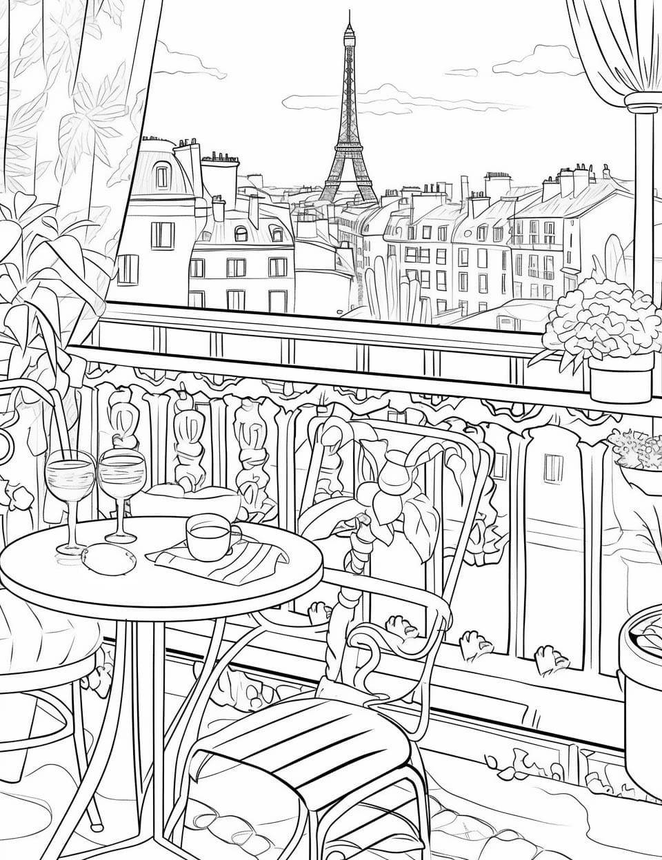 Scenic landscape coloring pages